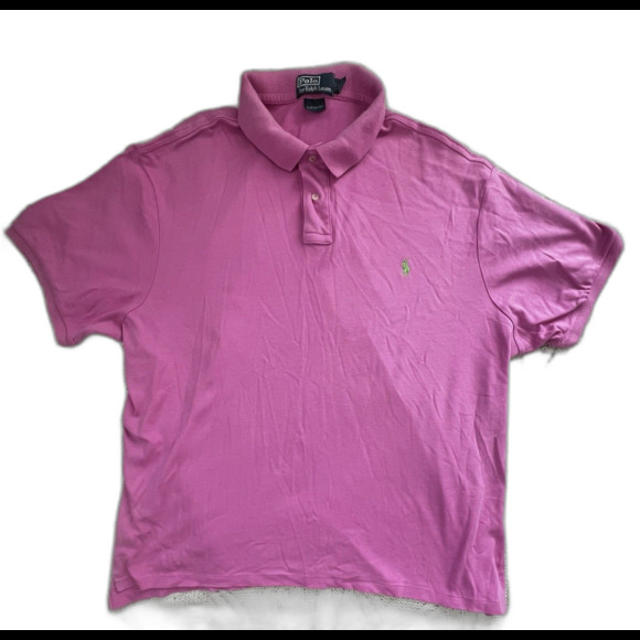 Polo by Ralph Lauren Men's Polo Shirt Short Sleeve Pink Custom Fit Size 2XL - Picture 1 of 10